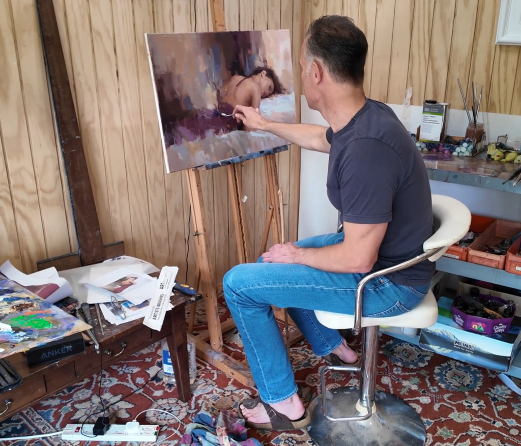 Live Painting with Tony Hinchliffe at Fairfax & Favor